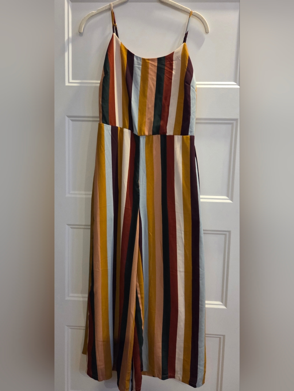 Multi-Color Vertical Stripe Jumpsuit